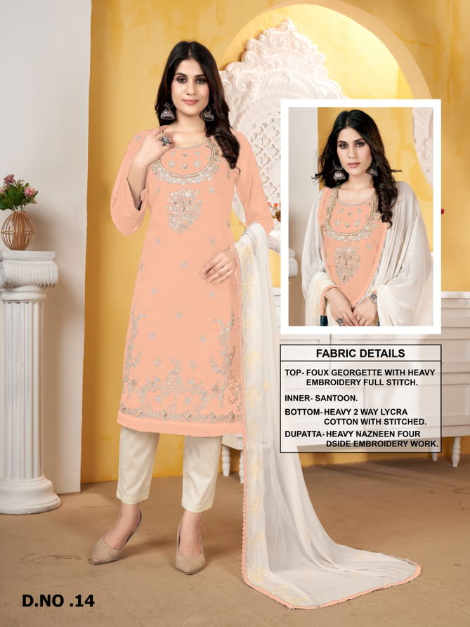 Aarsh 014 Exclusive Designer Wear Wholesale Readymade Georgette Suits